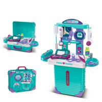 Набір лікаря 3в1, стіл, 35.5x18x46 см, медичні інструменти, складається в чемодан, 24x19x10 см