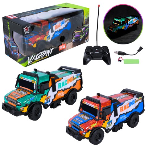 Вантажівка на радіокеруванні, акумулятор, світло, 31x12x14 см, 000-038 (В асортименті)