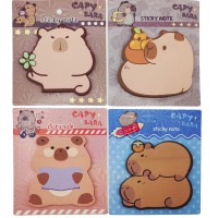 Стікер-блок фігурний Капібара, 40 аркушів, 7.5 см (В асортименті)