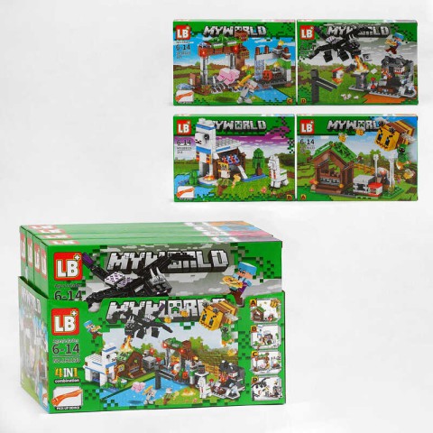 Конструктор Minecraft, LB1133, 219 деталей, 32x22x5 см, (В асортименті)