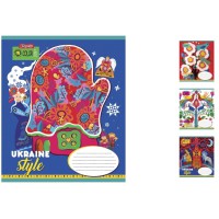 Зошити учнівські 12 аркушів лінія. 1В Ukraine style, 25 шт. в упаковці