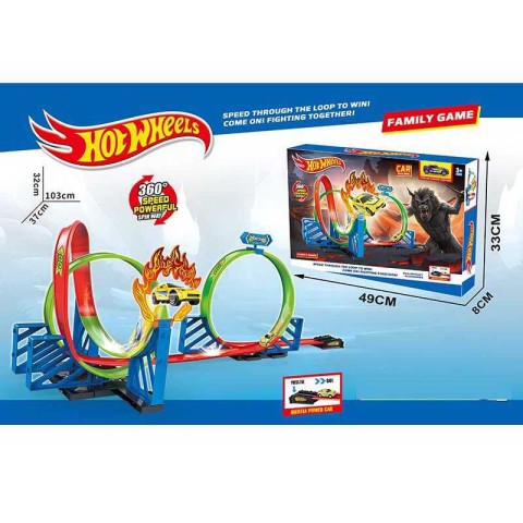 Трек машинка з інерцією наліпки 6605