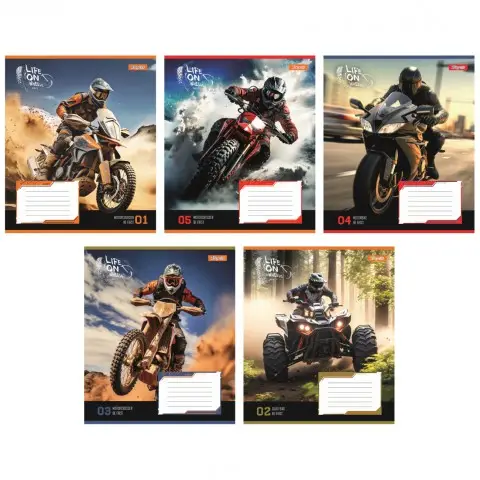 Зошити учнівські 48 аркушів лінія 1B Life on wheels, 10 шт. в упаковці