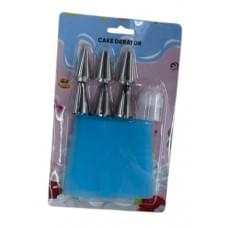 Мішок кондитерський з насадками 8пр/наб 12*19см R90205, ціна за 2 шт. /288/