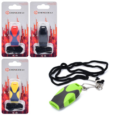 Свисток, 6 см, пластик, шнурок (В асортименті)