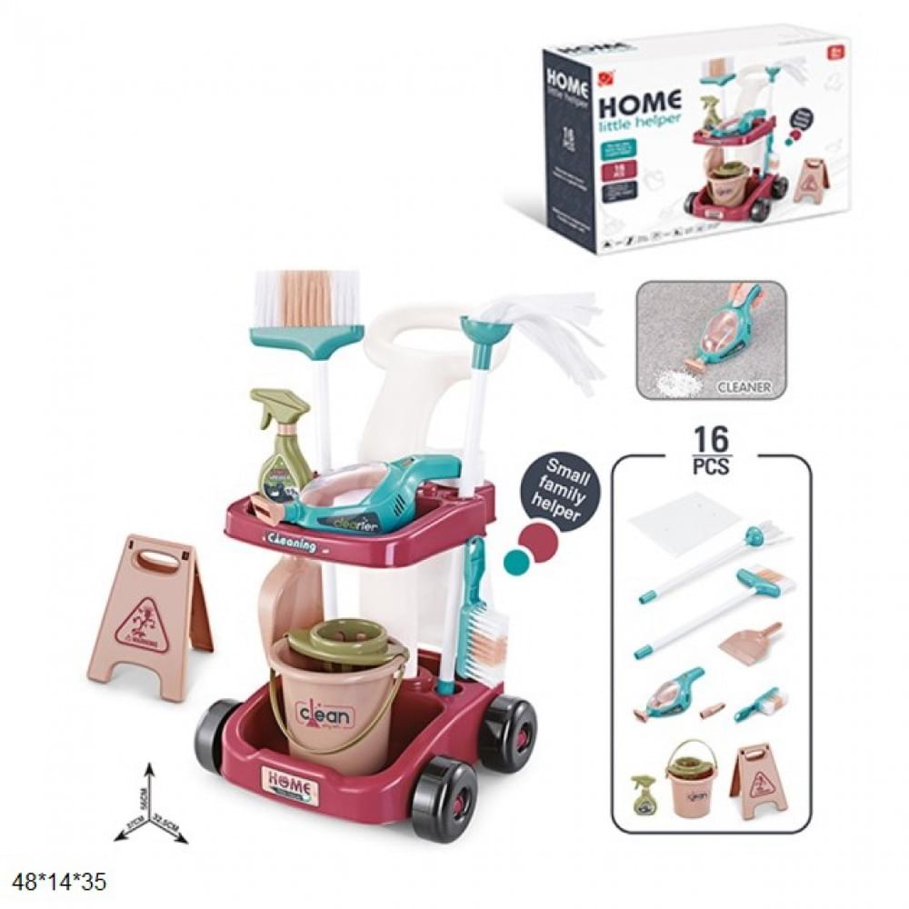 Візок для прибирання 667-54 з відром,пилососом та аксес.батар.кор.48*14*35 /8/