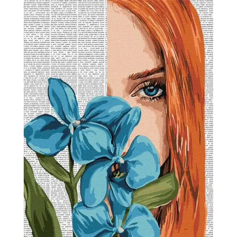 Картина за номерами Барвиста поезія Блакитна орхідея Ideyka 40×50 см КНО8583