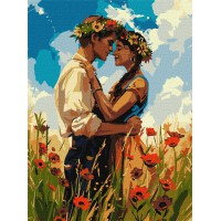 Набір для розпису по номерах Закохана пара, 30x40 см, КНО8456