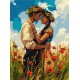 Набір для розпису по номерах Закохана пара, 30x40 см, КНО8456