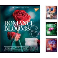 Зошити учнівські 24 аркуша клітинка. YES Romance blooms, 20 шт. в упаковці
