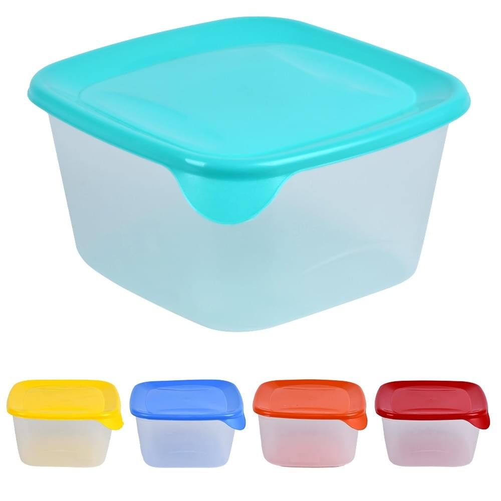 Контейнер харчовий прозорий "Каскад" 1.2л 14*14*8.2см PB-065 /60/, ціна за 3 шт. //