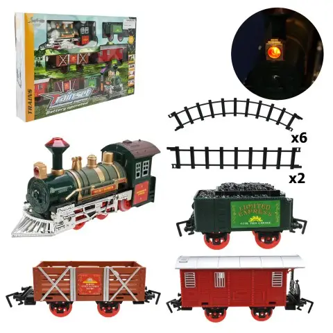 Залізниця ігрова з вантажним поїздом світло звук 1229