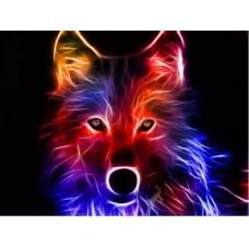 Алмазна мозаїка на підрамнику "Кольоровий вовк" Josef Otten 30х40см, у картонній упаковці, 60783
