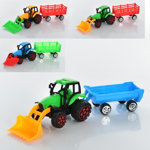 Трактор інерційний, будтехніка, з причепом, 20 см (В асортименті)