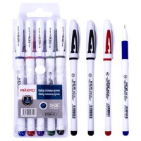 Набір гелевих ручок, 5 кольорів, 0.5 мм, грип, Айхао (українською)