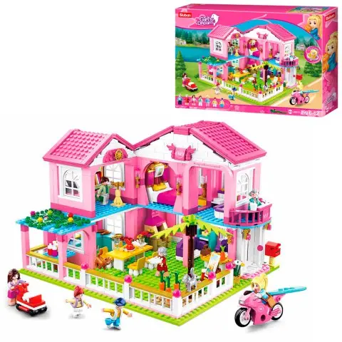 Конструктор дитячий SLUBAN Будиночок, M38-B0721, 896 деталей, фігурки персонажів