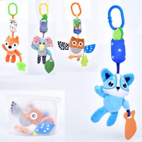 Підвіска м'яка тваринки гризунок брязкальце (В асортименті) D146B-C-D-E