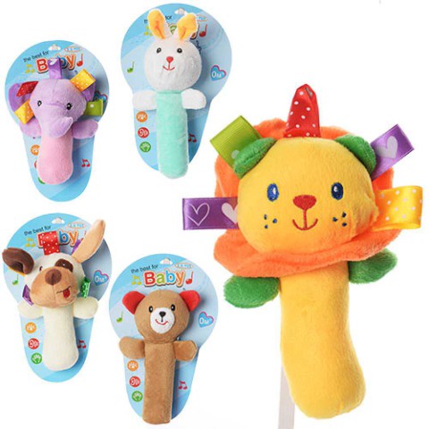 Брязкальце плюшеве, 15 см XQ308ABCDE (В асортименті)