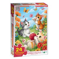 Гра-пазл Енергія+ Грайливі кошенята, 24 елементи