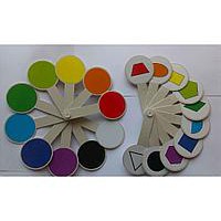 Віяло Кольори та геометричні фігури, 2 шт. в упаковці