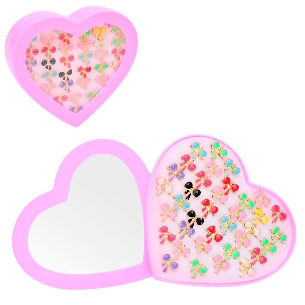 Каблучка метал, бант, 36шт в кор.(серце), 15,5-14-3,5см /2/72/