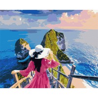Набір для розпису по номерах Леді на островах, 40x50 см, BS51548