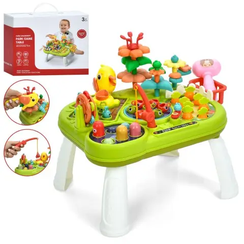 Центр розвиваючий, столик, 28x29x18 см, город, риболовля, стукалка, 32.5x26.5x12 см
