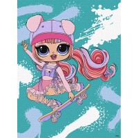 Набір для розпису по номерах для дітей 5+ Tweens LOL Skate Dance Ali Dance, Ideyka, 30x40 см, КНО1207
