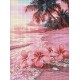 Алмазна мозаїка на підрамнику Рожевий пляж Ideyka 30×40 см AMO8222