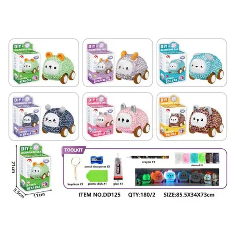 Набір для творчості, брелок зі стразів, машинка