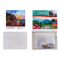 Набір для розпису по номерах Будиночок біля лісу, TK Group, 30x40 см, 31501