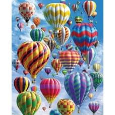 Алмазна мозаїка за номерами 40*50 "Повітряні кулі" карт уп. (полотно на рамі)