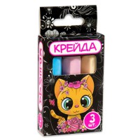 Крейда олівець, 3 штуки, різнокольорова, Стратег