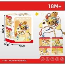 Брязкальце пальчикові ігри, поп іт, гумові прорізувачі, рухливі елементи, ручка для тримання, в кор. /120-2/