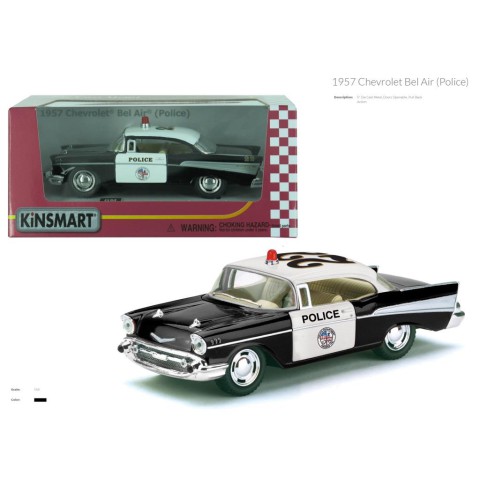 Модель Chevrolet Bel Air Police 1957 метал інерція двері KT5323W