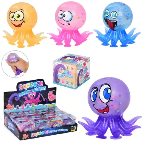 Фігурка восьминіг, 7.5 см, антистрес, на присосках, FG240428045Q (В асортименті)