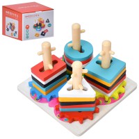 Пірамідка-ключ дерев'яна 24 деталі