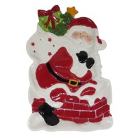 Блюдо керамічне Дід Мороз 16×26×3 см B-0120