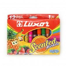 Набір фломастерів с запахом "Luxor" "Scented" фрукт. запах, 12кол.
