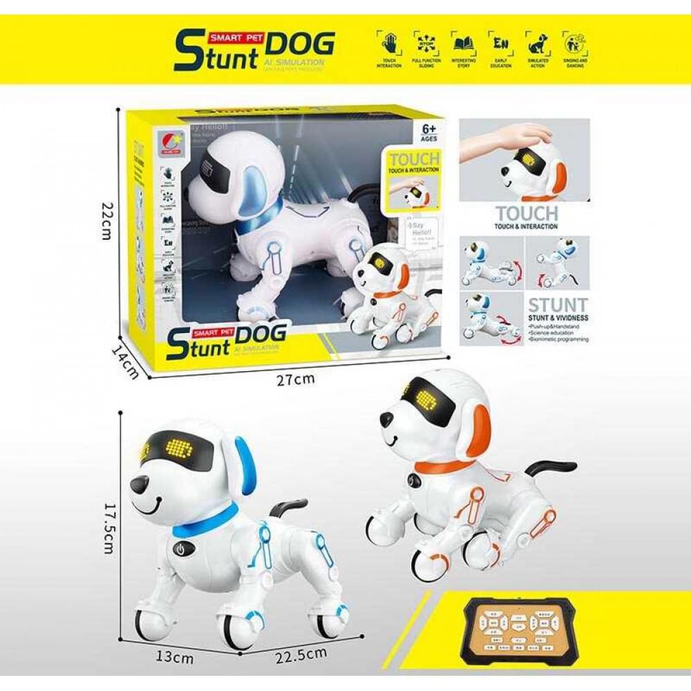 Песик на Р/К 2 кольори, акумулятор 3,7 V, музика, підсвічування, звуки, виконує команди, сенсорний датчик, в кор. /36/