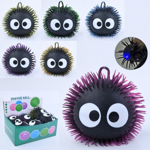 Е-їжачок антистрес, 20 см, світло, коротка ручка, на батарейках, 6 кольорів, 40x17x26.5 см