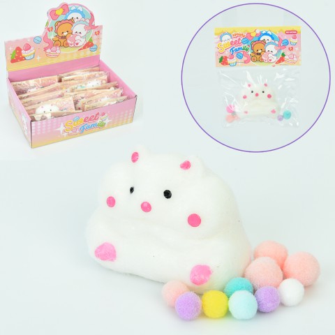 Іграшка Хом’як, 5.5 см, антистрес, мішура, 28.5x20x8.5 см