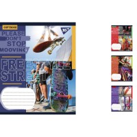 Зошити учнівські 24 аркуша клітинка. YES Freestyle street, 20 шт. в упаковці