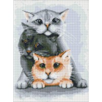 Набір з алмазною мозаїкою Маленькі улюбленці AMO7134, 30x40 см