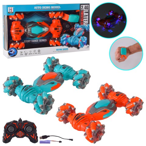 Всюдихід-трюкач на радіокеруванні Twist, акумулятор, USB-зарядка, світло, 40x9x23 см, MK730A (В асортименті)