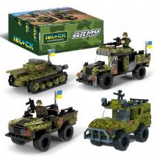 Конструктор IBLOCK Армія, 122-161дет., 4вида,р-р уп-ки 22*4,5*14см /6/48/8шт в кор. 44,2*19,5*14,5см