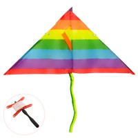 Повітряний змій, ширина 70 см, довжина 33 см, хвіст 33 см, струна, 9x45x1.5 см (В асортименті)