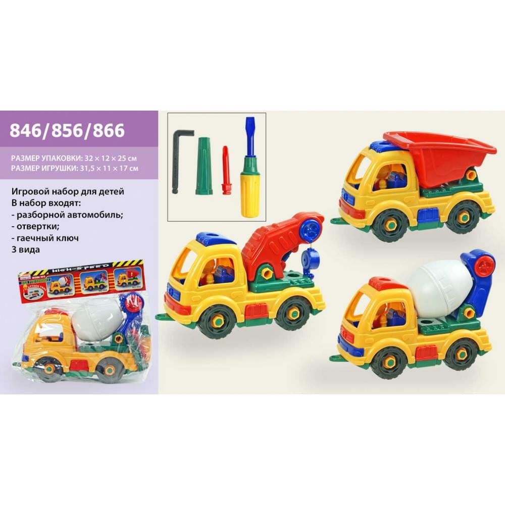 Конструктор будівельна техніка, 3 види, у п/е 31-20-12 см /24/