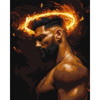 Набір для розпису по номерах Профіль мужності, Ideyka, 40x50 см, КНО8613