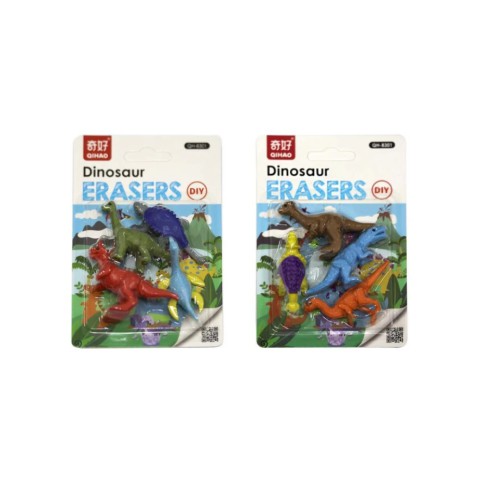 Набір ластиків Динозаври, 6 шт.